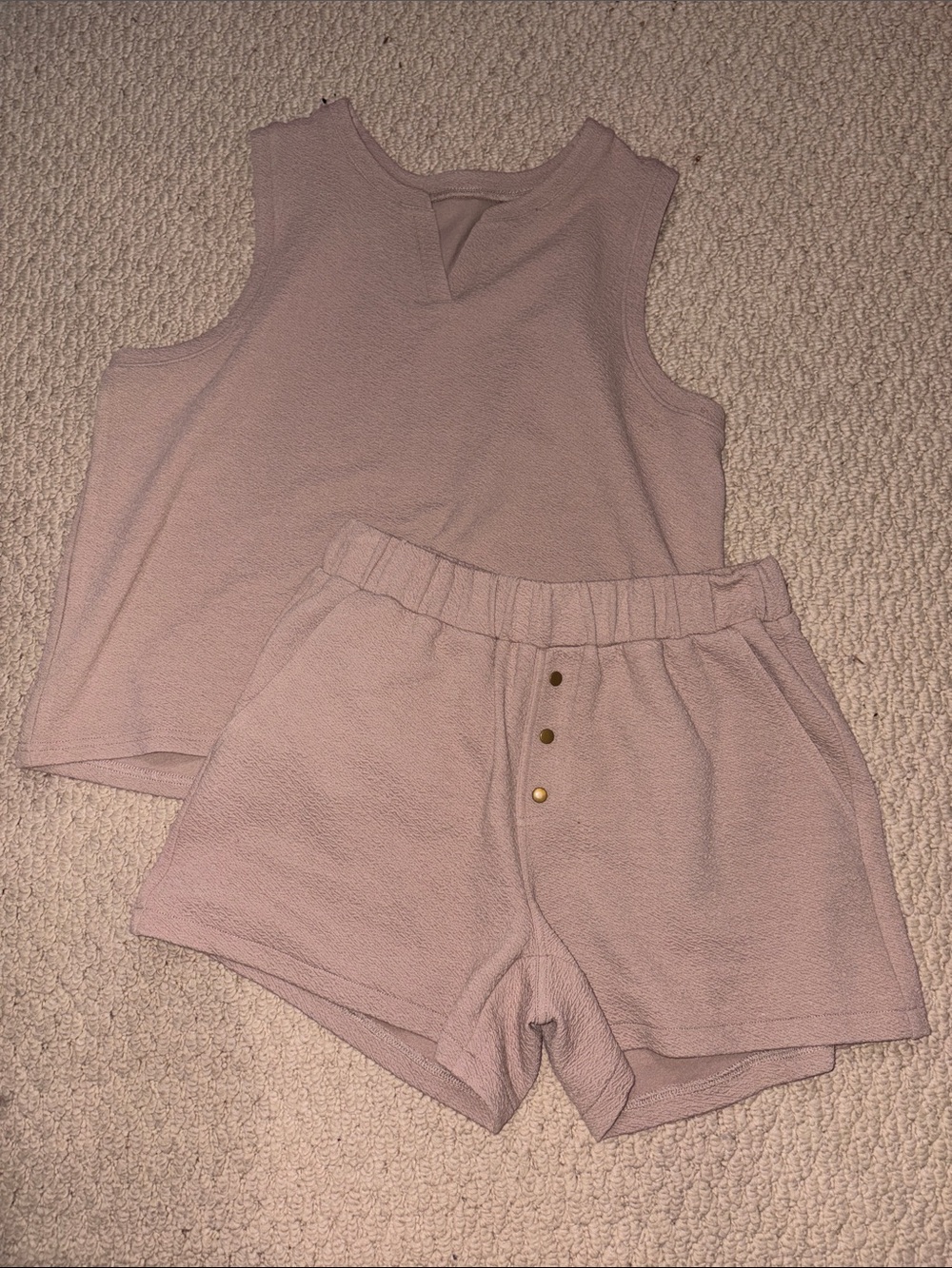 The Southern Shirt Company Mauve Knit Sleeveless Top & Shorts Set